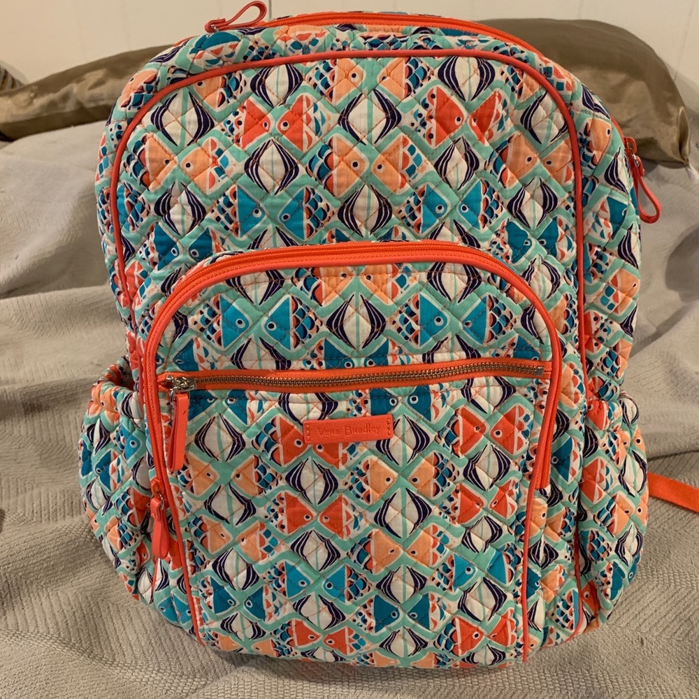 Vera Bradley Go Fish Iconic Campus Backpack